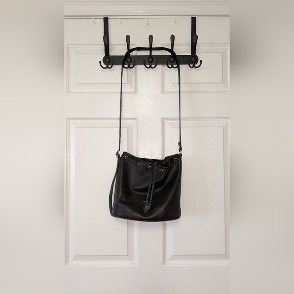Longchamp black leather 2.0 drawstring bucket bag - Picture 2 of 8